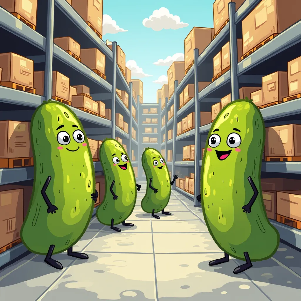 A warehouse attended to by pickles.